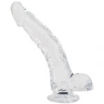 Прозорий фалоімітатор Alive Jelly Dildo Stallion, ТПЕ, присоска, діаметр 3,5 см, довжина 22см